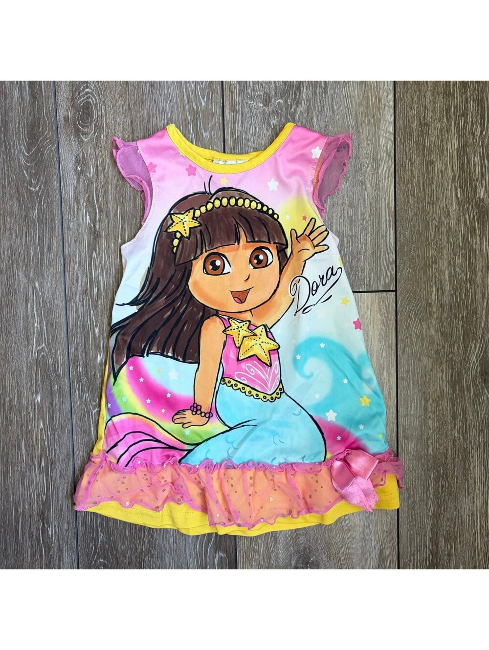 Vintage Y2K Nickelodeon Dora the Explorer Mermaid Nightgown